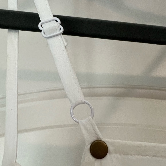 White cotton casual sundress with pockets - Picture 5 of 11